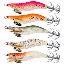 Egging Light Egi Rider No. 1.5, 0.2 oz (4 g), KMY-1533 Light EGIRIDER ALIVE Fishing Tool (No.2 Orange Glow)