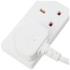 PRO ELEC 4 Gang Extension Lead with Neon 1m, White