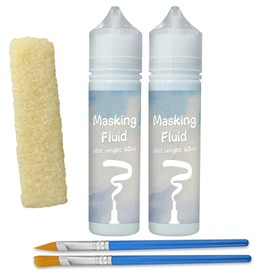 INNOVAYOU Blue Masking Fluid for Watercolor Painting 120ml, Resistant Ink and Pouring Paint, Watercolor Masking Fluid Keeps Areas Colorless and Edges Sharp