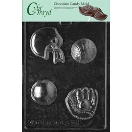 Cybrtrayd Sports Chocolate Candy Mold, All Sports for Specialty Box