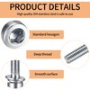 M3 M4 M5 Cylinder Screws with Washers, 270 Hex Screws