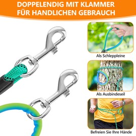 Aystkniet Recall Lead for Dogs, 5 m, 10 m, 15 m, 20 m, 30 m, Long Recall Lead with 2 Swivel Hooks, Training Lead for Small, Medium and Large Dogs, Strong Dog Lead for Large Dogs up to 150 kg