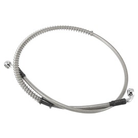 Motoforti Motoforti 90cm 35.43" Motorcycle Brake Clutch Oil Hose Line Pipe Silver Tone