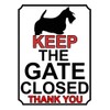 KEEP THE GATE CLOSED THANK YOU SCOTTIE DOG THEME METAL