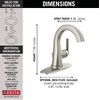 Delta Becker SpotShield Stainless 1-Handle Single Hole WaterSense Bathroom Sink