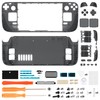 eXtremeRate Clear Slate Black Custom Faceplate Back Plate Shell for
