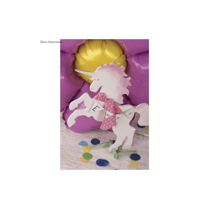 Rayher 62795000 Wooden Unicorn FSC 100%, Standing