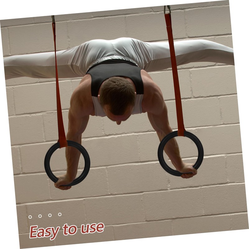 iplusmile 2pcs Gymnastic Rings for Strength Training Bodyweight Workouts for