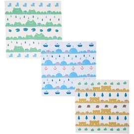Marushin 0165013100 Lunch Cloths, Set of 3, Piccolino Animal World, Absorbent, Quick Drying, Antibacterial, Odor-Resistant, Suitable for Boys, Goods For Kindergarten, Nursery School, Elementary School, 16.9 x 16.9 inches (43 x 43 cm)