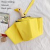 Cute Duck Head Wooden Handle Folding Umbrella 2 Folding Manual