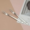 Callyne 12-Piece Stainless Steel Mini Fruit Forks, 2-Prong Forks