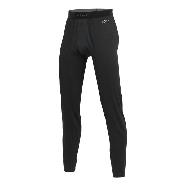 Carhartt Men's Force Midweight Micro-Grid Base Layer Pant, Black, Medium