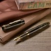 Asvine C2000 Germany Cumberland Ebonite Pluma Estilográfica Número 8 Plumín