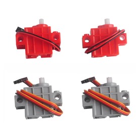 Sparkleiot Programmable Geekservo Compatible with Standard Building Blocks for Arduino Microbit Raspberry Pi Support Kittenblock makecode（2pcs Motor+2pcs servo）