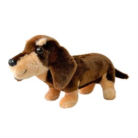 JUSTQUNSEEN Dogs Stuffed Animals,16”Dachshund Stuffed Animals Toys Plush Dog Stuffed for Kids,Girls,Boys,Pet,Soft Cuddly Plush Toy Realistic Dog Toys as Birthday Gift (Brown)