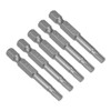 sourcing map 5 Pcs T25 Magnetic Torx Screwdriver Bits, 1/4