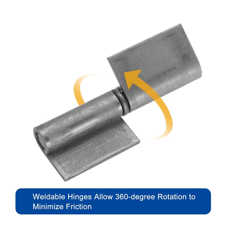 uxcell 2 Pack 3-8/9" x 1-1/3" Weld-on Steel Gate Flag