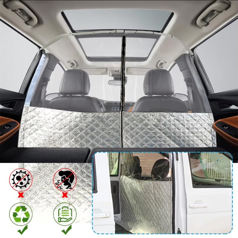Car Divider Isolation Curtain Air-Conditioning Privacy Sun Protection and Heat