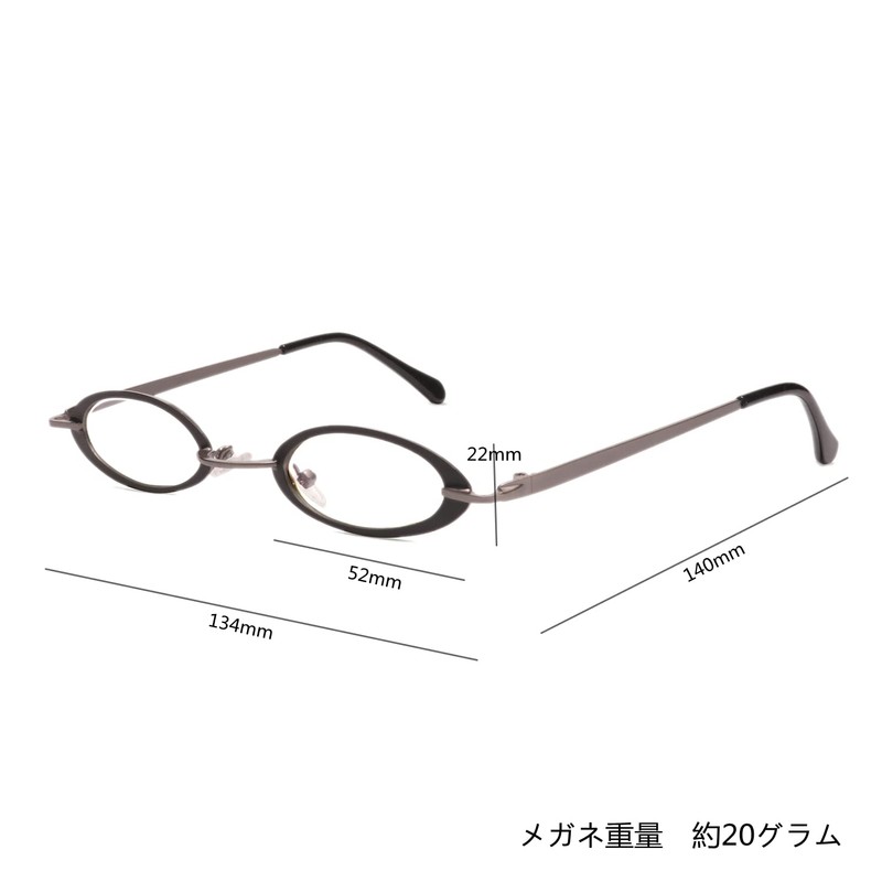 [Henghao] 老眼鏡 ブルーライトカット レトロ メタルフレーム 軽量老眼鏡 おしゃれリーディンググラス シニアグラス H6018 (ブラック,