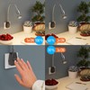 ledscom.de LESCH 2 Piece Socket Lamp Gooseneck Switch Chrome /