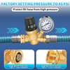 Boltigen RV Water Pressure Regulator with Gauge, Adjustable Handle Water