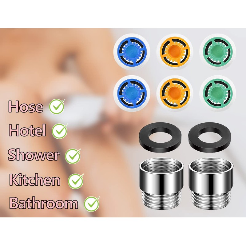 ZoeTekway 8-Piece Water Saver for Shower Flow Limiter Set, Shower