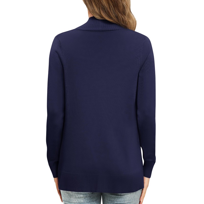 EXCHIC Women's Long Sleeve Knitted Cardigan Lightweight Cosy Open Front