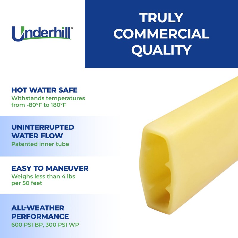 ProLine Flex Commercial Fabric Garden Hose, Flexible, Rubber Core, Lightweight,