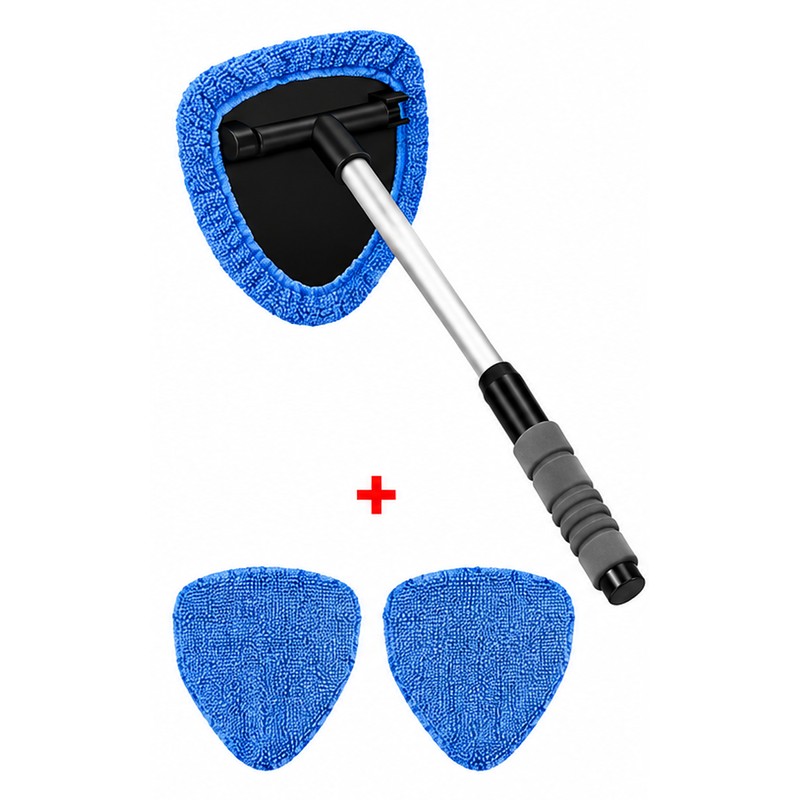 Telescopic Car Windshield Cleaning Brush Set – Extendable Microfiber Glass