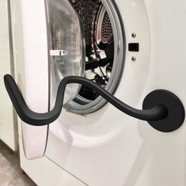 Birvemce Upgraded Front Load Washer Door Prop, Easy to Use and Bend Washing Machine Door Prop Open, Flexible and Sturdy Washer Door Stopper Keep Your Washer Door Open or Ajar to Prevent Odors, Black