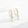 WOVEE Hoop Earrings AAA Zirconia with Drop Pendant Small 10