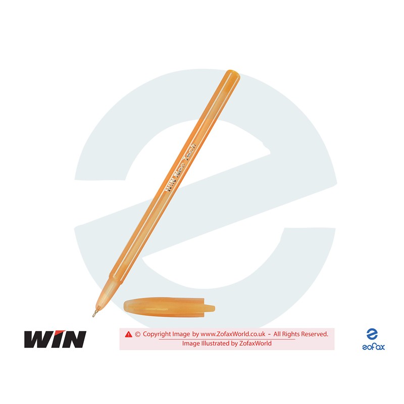 WIN 10 x 0.7mm Fine Tip NeoTech BLUE Ballpoint Pens