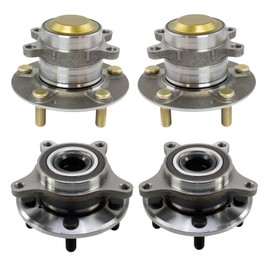 TRQ Wheel Hub Bearings Assembly Set Front & Rear Compatible with 2017 Honda Civic