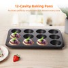 Tideme 2 Pcs Mini Cheesecake Pans, 12-Cavity Muffin Cupcake Pans