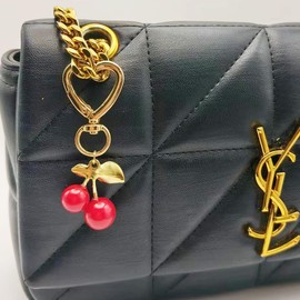 MBZRQKZS Cherry Keychain Glitter Cherry Bag Charm with Key Ring Cute Purse Charm Accessories for Women,Type 1