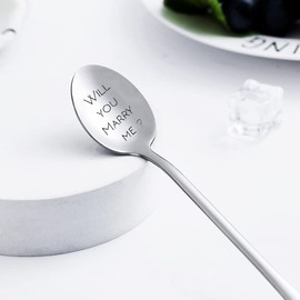 Proposal Gifts Will You Marry Me Spoon for Her Him Novelty Marriage Proposal Props Ideas Decorations Newly Engaged Gifts for Girlfriend Boyfriend Fiance Fiancee