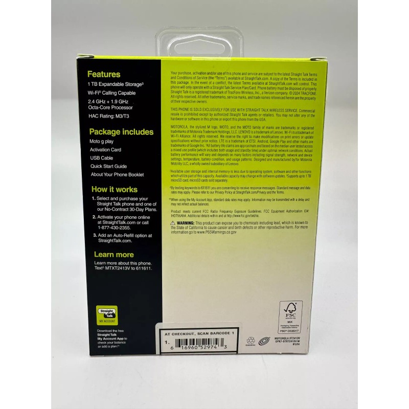 Motorola New & Sealed - Straight Talk Motorola Moto G