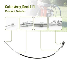 ASTROSYNC Deck Lift Cable Assembly Fit for Scag Select Freedom Z Freedom Z Pro and Patriot Zero-Turn Riding Lawn Mowers, Cable Assy Deck Lift Replace 483341 Deck Liftcable for Mower Deck Adjustment