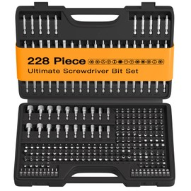 ENERTWIST 228 Pcs Screwdriver Bit Set, CR-V 1/4" Hex Shank Includes Rare Security Bits, Nut Drivers, and Magnetic Bit Holder, Ultimate Driver Bit Set with Sturdy Tool Box