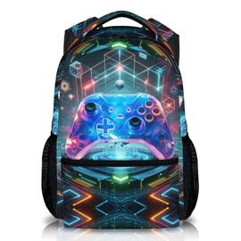 GIHSWE Kids Backpacks for Boys, Game Bookbag with Pockets for Preschool Elementary Middle School, 17 Inches Back to School Gifts for Children 8-12, Lightweight Backpacks for Gamer Lovers