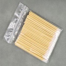 Sakolla 400 Pieces Toothpick Cotton Swab - Micro Blading Cotton Swab Cleaning Detail & Tattoo Permanent Supplies Cotton Swabs Makeup Cosmetic Applicator Sticks - 2 Size