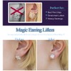 2 Pairs Adjustable Magic Earring Lifters Hypoallergenic Earring Backs Love