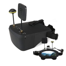 SoloGood EV800D 5.8G FPV Goggles 40CH 5 Inch with DVR 800 * 480px LCD Support Video Recording for Analog FPV Drone RC Car