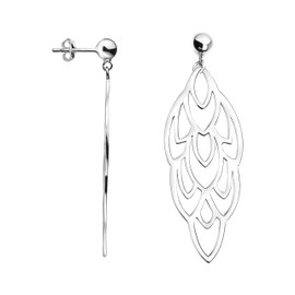 SOFIA MILANI - Women's Earrings 925 Silver - Stud Earrings as Flower - 20740, Sterling Silver, No Gemstone