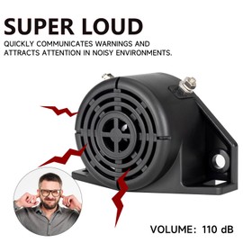 BANHAO 12V -48V 110dB Universal Replacement Heavy-Duty Backup Reverse Warning Alarm Beeper for Truck Vehicle Van Freight Lorry Heavy Equipment