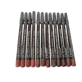 12-Piece Brown Tone Lip Liner Pencil Set, Assorted Colors