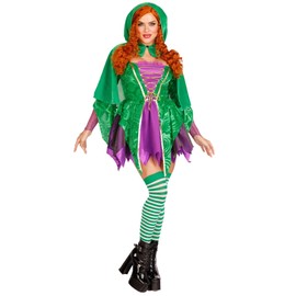 Leg Avenue 87177 31402 2 Pc Crafty Spellcaster Witch Costume With Cape, Women, Purple/Gre, M