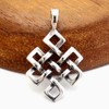 Tibetan Endless Knot Perveu Silver 925 Pendant Pen Top, Silver,