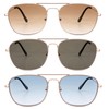 FEIVSN 3 Pack Aviator Bifocal Reading Sunglasses for Men Wome
