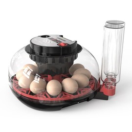 12-Egg Chicken Egg Incubator with Auto Turner & LED Candler | Digital Temp & Humidity Display, ℉/℃ Switch, Auto Water | Automatic Hatcher for Chicks, Quail, Poultry